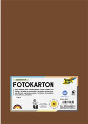  Dekorkarton, 2 oldalas, A4, 300 g, 50 lap, FOLIA, csokoládébarna (614/50 85) - nyomtassingyen