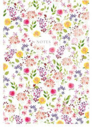 TopTimer Jegyzetfüzet, A5, vonalas, 96 lap, TOPTIMER "Notes", fehér virágos (26C167N-006) - nyomtassingyen