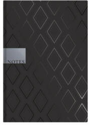 TopTimer Jegyzetfüzet, A5, vonalas, 96 lap, TOPTIMER "Notes", fekete gyémánt (26C167N-010) - nyomtassingyen