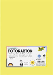  Dekorkarton, 2 oldalas, A4, 300 g, 50 lap, FOLIA, citromsárga (614/50 12) - nyomtassingyen
