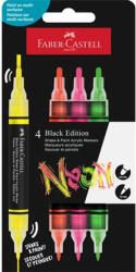 Faber-Castell Dekormarker készlet, 1, 0/3, 0 mm, kétvégű, akril, FABER-CASTELL "Shake&Paint", 4 különböző neon szín (285505) - nyomtassingyen