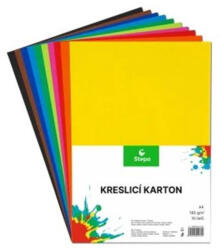 Stepa Rajzlap A4, 180g, 10 lap, STEPA, vegyes színek (240141013) - nyomtassingyen