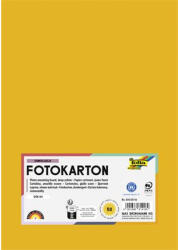  Dekorkarton, 2 oldalas, A4, 300 g, 50 lap, FOLIA, mélysárga (614/50 16) - nyomtassingyen
