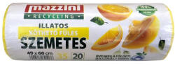 Mazzini Szemeteszsák, újrahasznosított, köthető füles, illatosított, 35 l, 20 db, 49x60 cm, 10 , MAZZINI, citrus illat (104001) - nyomtassingyen