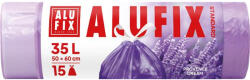 Alufix Szemeteszsák, zárószalagos, 35 l, 15 db, 50x60 cm, 15 , ALUFIX, levendula (MSZH3515VIOLA) - nyomtassingyen