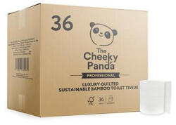The Cheeky Panda Toalettpapír, bambusz, 3 rétegű, kistekercses, 36 tekercs, CHEEKY PANDA, fehér (LQTOILT36) - nyomtassingyen