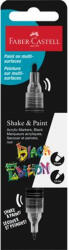 Faber-Castell Dekormarker, 1, 0/3, 0 mm, kétvégű, akril, FABER-CASTELL "Shake&Paint", fekete (285598) - nyomtassingyen