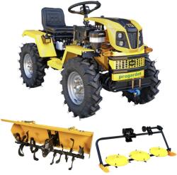ProGarden Minitractor ProGARDEN Campo T18 V25.1 4x4 18CP benzina hidraulica fata-spate roti 6.00-12 cu freza tractata si cositoare rotativa cu discuri (4560000103PFC) - agromoto