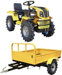 ProGarden Minitractor ProGARDEN Campo T18 V25.1 4x4 18CP benzina hidraulica fata-spate roti 6.00-12 + Remorca minitractor ProGarden campo RM600CT (4560000103PR) - motosape-motocoase