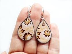 Atellier Wearable Art Cercei Moccacino cu tortițe din argint - Model 2