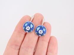 Atellier Wearable Art Cercei Royal Blue - cercei cu tortițe închise