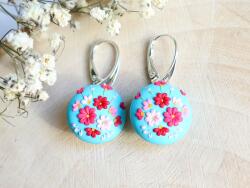 Atellier Wearable Art Cercei Enchanted Flowers pe suport din argint