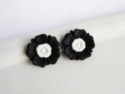 Atellier Wearable Art Cercei Flora - negru și alb