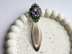 Atellier Wearable Art Semn de carte handmade Purple Garden