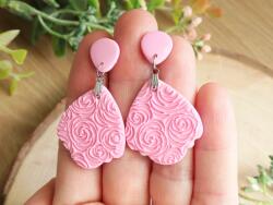 Atellier Wearable Art Cercei Pretty in pink cu tortițe din argint - Model 1