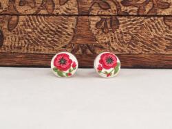 Atellier Wearable Art Cercei argint Poppy Passion