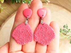 Atellier Wearable Art Cercei Pretty in pink cu tortițe din argint - Model 3