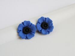 Atellier Wearable Art Cercei Flora - albastru și negru
