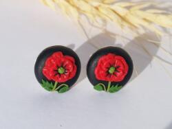 Atellier Wearable Art Cercei argint Poppy Love