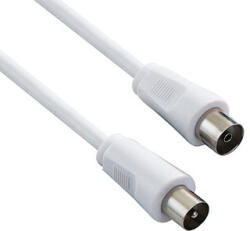Neutralle Coax antenna kábel (9, 5 mm) hím - Coax (9, 5 mm) nő, 2 m, 75 ohm, fehér, KIÁRUSÍTÁS