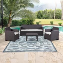 Avenberg Iberia kerti bútor szett, fekete rattan, Za23069