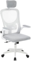  Ergonomikus irodai szék deréktámasszal, fejtámlával, szürke (HOP1001787-2)