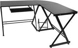  L alakú íróasztal-fekete (HOP1000878-1)