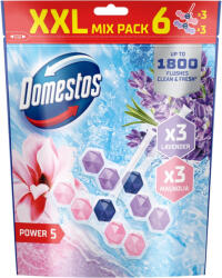 Domestos Power 5 Magnolia/Lavender WC illatosító 6x50 g - 300 g
