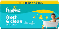 Pampers Fresh Clean nedves törlőkendő (6*80) - 480 db