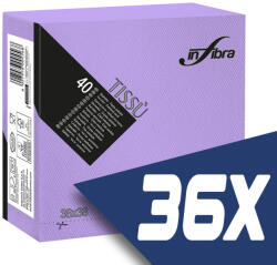 INFIBRA Szalvéta 38x38cm Lila 2 réteg 40 lap/csomag (36 csomag) (I0883-KARTON)