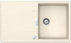 SCHOCK Schock Tia D-100 konyhai mosogatótálca Cristadur Magnolia 860 x 500 mm lefolyó távműködtetővel, gránit kompozit, megfordítható, hagyományos beépítés, krémfehér (TIAD100MAGNSA)