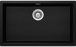 SCHOCK Schock Kaia N-100XL Cristadur Magma konyhai mosogatótálca, gránit kompozit, csillogó fekete, 756 x 456 mm, munkalapra/munkalap alá/szintbe építés (KAIN100XLMAGM)