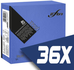 INFIBRA Szalvéta 38x38cm Sötétkék 2 réteg 40 lap/csomag (36 csomag) (I0462-KARTON)