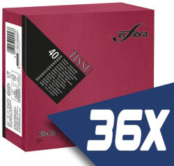 INFIBRA Szalvéta 38x38cm Bordó 2 réteg 40 lap/csomag (36 csomag) (I0463-KARTON)