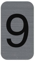 EXACOMPTA Információs tábla, öntapadó, 2, 5x4, 4 cm, alumíniumhatású, EXACOMPTA, 9-es (EX67189E) (EX67189E)