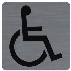 EXACOMPTA Információs tábla, öntapadó, 7, 5x7, 5 cm, alumíniumhatású, EXACOMPTA, Mozgáskorlátozottak részére (EX67191E) (EX67191E)