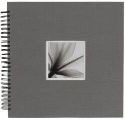 Dörr Fotóalbum spirálos ablakos beragasztós UniTex 34x34 cm 20 lap / 40 oldal szürke (880351)