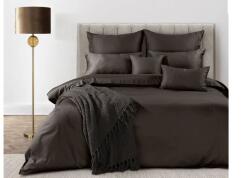  Eva Minge egyszínű mako-szatén ágyneműhuzat Barna 220x200 cm - 70x80 cm 2db - pepita