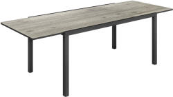Outsunny Bővíthető kerti asztal, 160-240 cm, 6-8 személyes, alumínium és acél, szürke