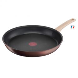 Tefal Tigaie Tefal Eco-Respect G2540602, 28 cm, Strat antiaderent din titan, Thermo-Fusion, Thermo-Signal, Inductie, Bronz/Maro (G2540602)