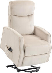 Homcom Elektromos felállássegítő és relax masszázsfotel, Bézs