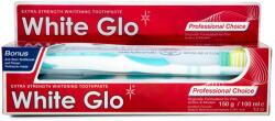 White Glo Professional Choice Fogkrém és fogkefe szett, fehérítő hatású, 100 ml, 150 g (WhiteGlo-pro)