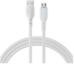 JOYROOM adatkábel, usb - microusb, 2.4a, 200cm, led jelzés, fehér (S-UM018A13_200_W)
