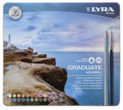 LYRA Színes ceruza LYRA Graduate Aquarell hatszögletű fémdoboz 24 db/készlet (07.02126)