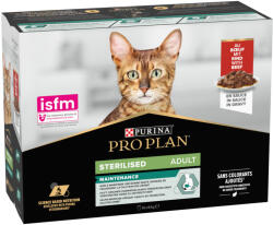 PRO PLAN 10x85g PURINA PRO PLAN Sterilised Adult Maintenance marha nedves macskatáp