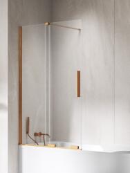 New Trendy Smart zuhanyparaván 100 cm kétrészes réz csiszolt/átlátszó üveg EXK-7802 (EXK7802)