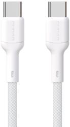 Dudao L9C töltő- és adatátviteli kábel, USB-C/USB-C, 65W, 1m, fehér