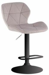 Unic Spot Bold bárszék bézs, bársony textil kárpit, porszórt fekete váz, állítható magassággal