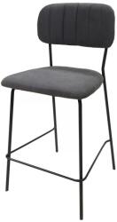 Unic Spot Nero bárszék fém vázzal, lábtartóval szürke
