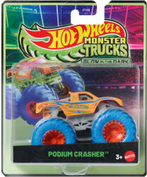 Mattel Hot Wheels Monster Trucks: Podium Crasher narancssárga sötétben világító kisautó 1/64 - Mattel (JFX08/JFX12) - jatekshop